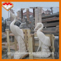 Guangzhou sculpture wholesale hand carved outdoor playground animal sculpture red crowned crane sculpture